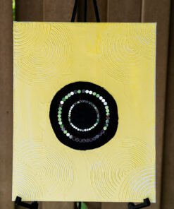 Black and Yellow Texture Art