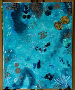 Sky blue pond Texture Art